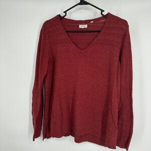 Fat Face‎ Women's Sweater V-neck Red Size 8